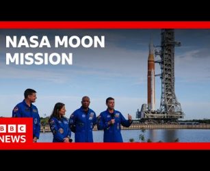 Nasa rolls out Artemis II rocket ahead of crewed Moon mission | BBC News