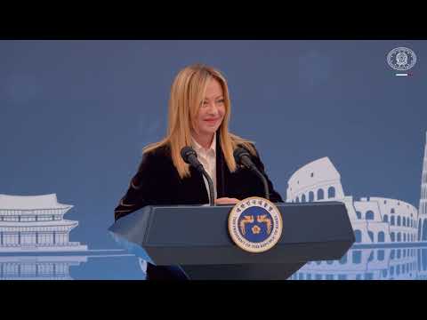 Incontro con il Presidente della Repubblica di Corea, intervento conclusivo del Presidente Meloni