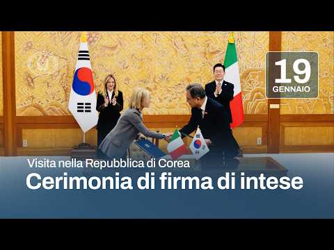 Seoul, Cerimonia di firma di intese tra Italia e Repubblica di Corea