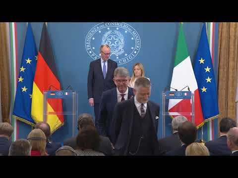 Vertice intergovernativo tra Italia e Germania, Cerimonia di scambio degli accordi