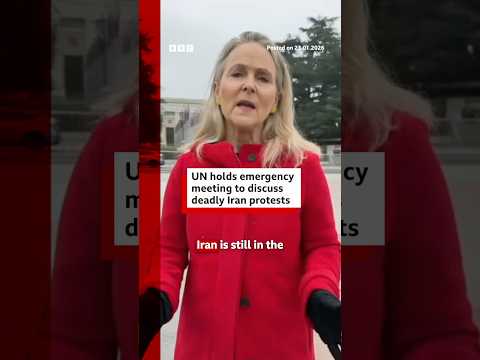 UN council meets for emergency Iran protests meeting. #Iran #MiddleEast #BBCNews