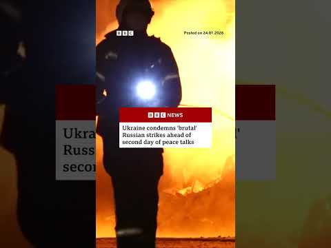 Ukraine condemns ‘brutal’ Russian strikes ahead of peace talks. #Ukraine #Russia #BBCNews
