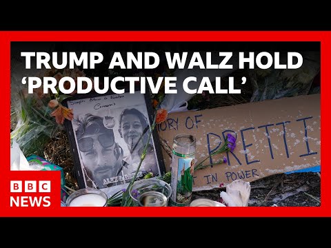 President Trump has ‘productive call’ with Minnesota governor after shooting | BBC News