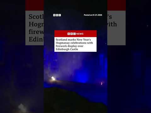 Hogmanay lights up Edinburgh Castle. #Scotland #NewYear #BBCNews