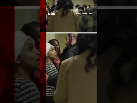US Congresswoman Ilhan Omar attacked with unknown liquid during town hall in Minnesota. #BBCNews