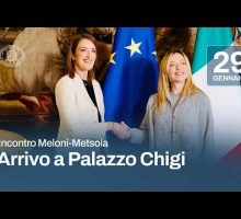 Incontro Meloni-Metsola a Palazzo Chigi