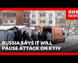 Russia says it will pause attacks on Kyiv until Sunday | BBC News