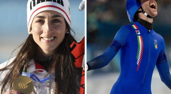 Vittozzi e Ghiotto portabandiera Italia a cerimonia chiusura Milano-Cortina