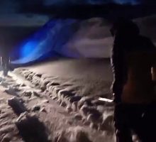 Bufera di neve sull'Etna, soccorse 5 persone rimaste bloccate in auto