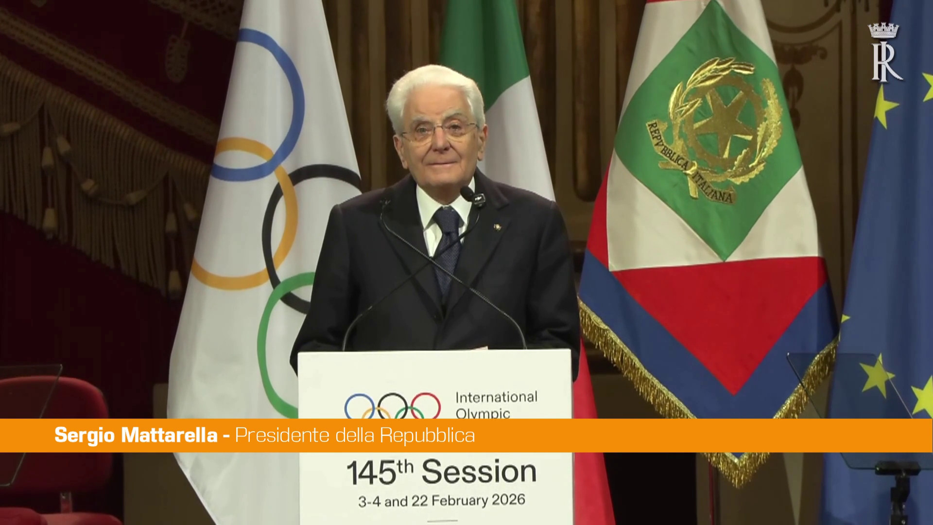 Milano-Cortina 2026, Mattarella "La tregua olimpica sia rispettata ovunque"