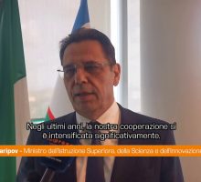 Ministro Sharipov &ldquo;Intensa cooperazione Italia-Uzbekistan in settore istruzione&rdquo;