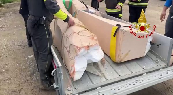 Recuperata a Niscemi la croce caduta nella frana