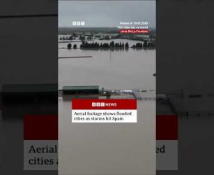 A series of storms has caused flooding in Spain. #Spain #BBCNews