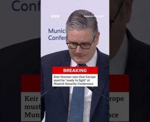 UK PM says that Europe must be "ready to fight" at Munich Security Conference. #BBCNews