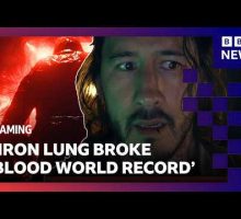 Markiplier: 'Iron Lung broke world record for amount of blood' | BBC News