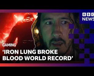 Markiplier: 'Iron Lung broke world record for amount of blood' | BBC News