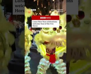 Lunar New Year celebrations welcome Year of the Fire Horse. #BBCNews
