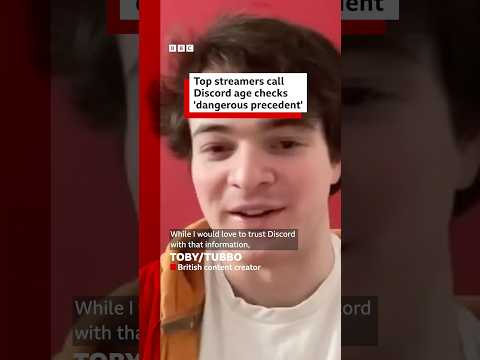 Streamers call Discord age checks “dangerous precedent”. #Tubbo #Streaming #Discord #BBCNews