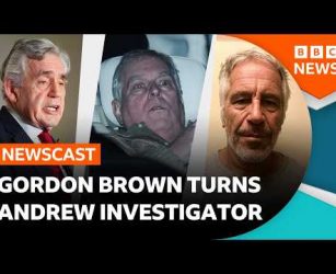Former prime minister Gordon Brown turns detective over Andrew Mountbatten-Windsor | BBC Newscast