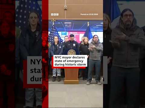 New York City mayor Zohran Mamdani declares state of emergency during historic storm. #NYC #BBCNews
