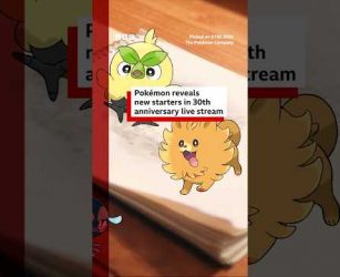 Pok&eacute;mon reveal new starters in 30th anniversary live stream. #Pokemon #Pokemon30 #BBCNews