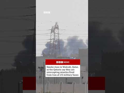 Smoke rises in Qatar as Qataris say missiles fired from Iran towards US military bases. #BBCNews
