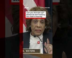Democratic Congresswoman Maxine Waters clashes with US Treasury Secretary Scott Bessent. #BBCNews