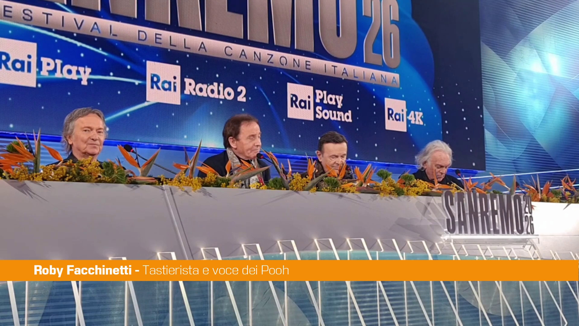 Sanremo, Facchinetti "Con i Pooh abbiamo dedicato la vita alla musica"