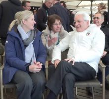 Mattarella sull'Olympia delle Tofane a Cortina per assistere al Super-G donne