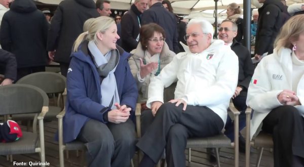Mattarella sull’Olympia delle Tofane a Cortina per assistere al Super-G donne