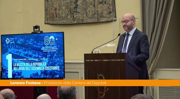 Fontana “Assemblea costituente fu il segno della rinascita del Paese”