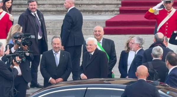 L’arrivo di Mattarella al Teatro Massimo di Palermo per la Giornata Avvocatura