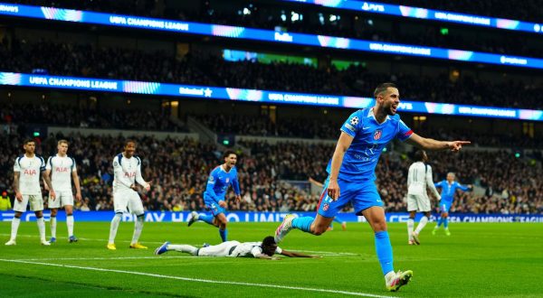 All’Atletico Madrid basta l’andata: ko 3-2 in casa Tottenham ma quarti centrati