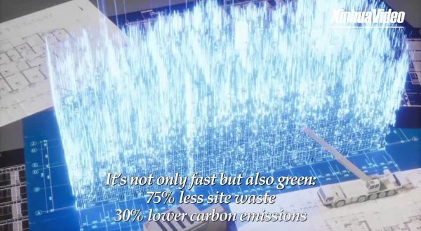 Cina, un edificio di 6 piani assemblato in soli 46 giorni. Le immagini