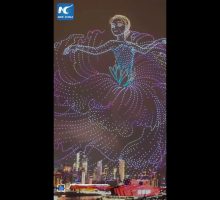 Cina, uno show di droni per celebrare la Giornata internazionale della donna