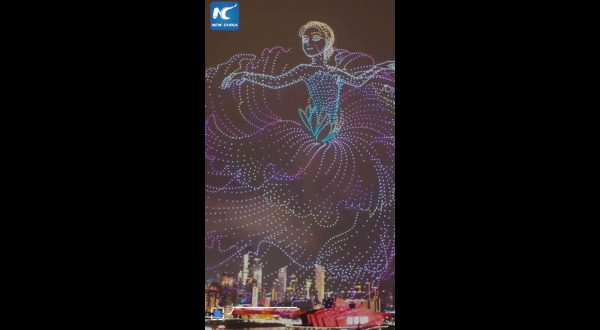 Cina, uno show di droni per celebrare la Giornata internazionale della donna