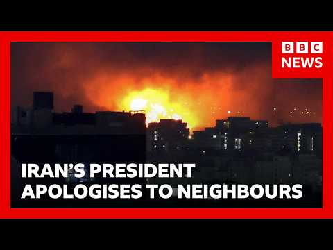 Iran’s President Masoud Pezeshkian apologises to Gulf nations for attacks | BBC News