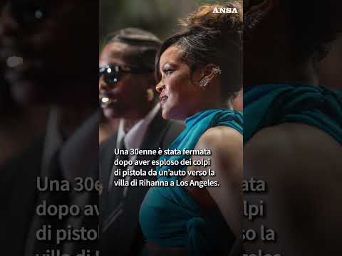 Paura per Rihanna, una donna spara contro casa sua #ansa #news
