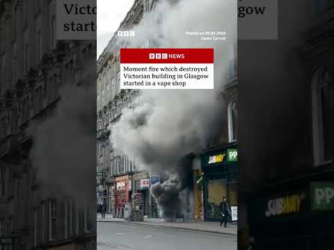Vape shop fire cause of Glasgow Victorian building collapse. #Glasgow #Fire #BBCNews
