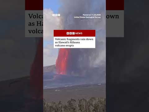 Volcanic fragments rain down as Hawaii’s Kilauea volcano erupts. #Volcano #Hawaii #BBCNews