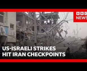 US-Israeli strikes hit street checkpoints in Iran | BBC News