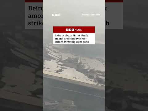 Aftermath of Israel strike in Beirut suburb. #Beirut #Israel #BBCNews