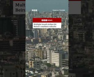 Israel launched more airstrikes on southern suburbs of Beirut. #Beirut #BBCNews