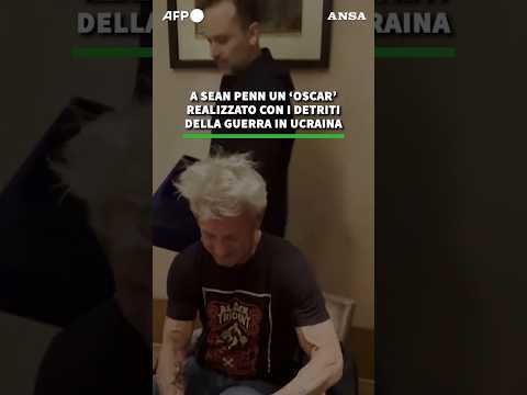 A Sean Penn un ‘Oscar’ realizzato con i detriti della guerra in Ucraina #ansa #news