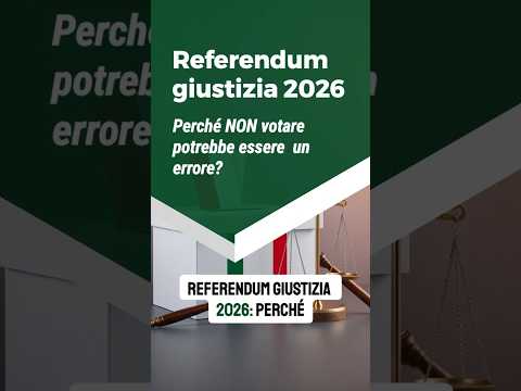Referendum giustizia 2026: perché NON votare potrebbe essere un errore?