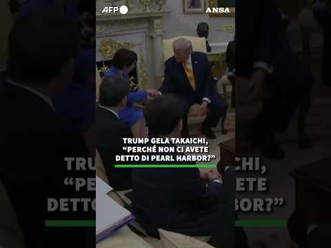 Trump gela Takaichi: “Perche’ non ci avete detto di Pearl Harbour?”  #ansa #news