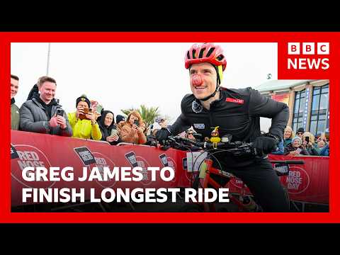 LIVE: Radio 1’s Greg James to finish longest ride | BBC News