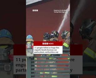 11 people killed as fire engulfs South Korean car parts plant, authorities say. #Daejeon #BBCNews