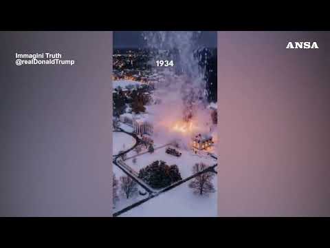Come sarà la Casa Bianca nel 2029, il video postato da Trump #ansa #news