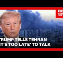 Trump tells Iran it's 'too late' to talk as Israel launches strikes on Beirut and Tehran | BBC News